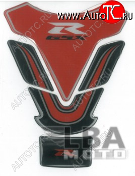 1 329 р. Наклейка на бак для мотоцикла Suzuki GSX-R Красно-Черная  пм-00017127  с доставкой в г. Пермь