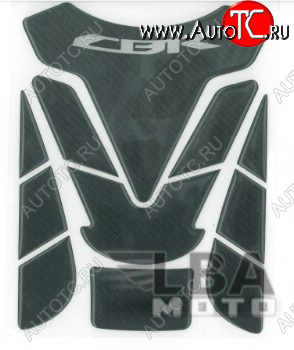 1 279 р. Наклейка на бак для мотоцикла Honda CBR Карбон Черная 1  пм-00017141  с доставкой в г. Пермь
