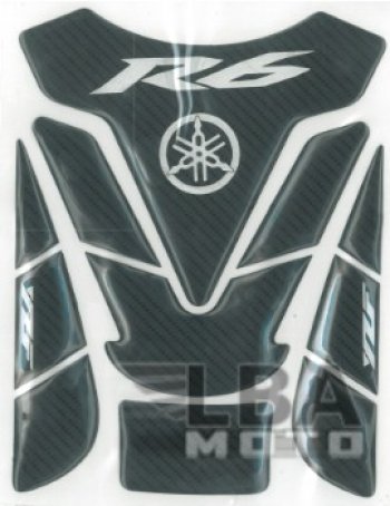 1 279 р. Наклейка на бак для мотоцикла Yamaha YZF-R6 Под Карбон 1  пм-00017144  с доставкой в г. Пермь. Увеличить фотографию 1