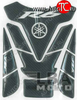 1 279 р. Наклейка на бак для мотоцикла Yamaha YZF-R6 Под Карбон 1  пм-00017144  с доставкой в г. Пермь