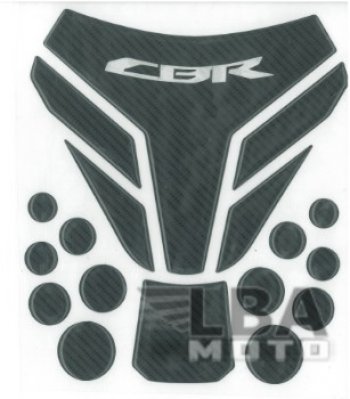 1 279 р. Наклейка на бак для мотоцикла Honda CBR Карбон Черная 3  пм-00017148  с доставкой в г. Пермь. Увеличить фотографию 1