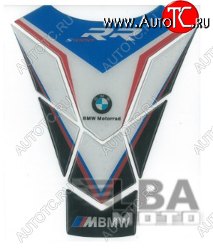 1 379 р. Наклейка на бак для мотоцикла BMW S1000RR Сине-Бело-Черная  пм-00017159  с доставкой в г. Пермь