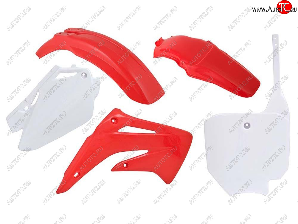 12 749 р. Комплект пластика R-Tech Honda CR85 03-07 (R-KITCRF-OEM-511) Красно-Белый  r-kitcrf-oem-511  с доставкой в г. Пермь