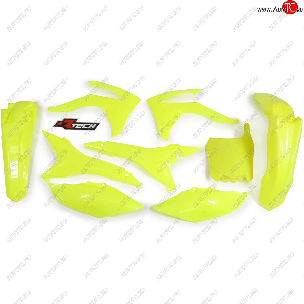 14 999 р. Комплект пластика R-Tech Honda CRF250R 14-17, CRF450R 13-16 (R-KITCRF-GF0-517) неоновый желтый  r-kitcrf-gf0-517  с доставкой в г. Пермь