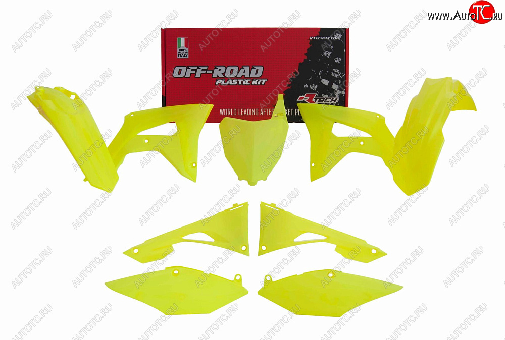 14 999 р. Комплект пластика R-Tech Honda CRF250R 19-20, CRF450R 19-20 (R-KITCRF-GF0-519) неоновый желтый  r-kitcrf-gf0-519  с доставкой в г. Пермь
