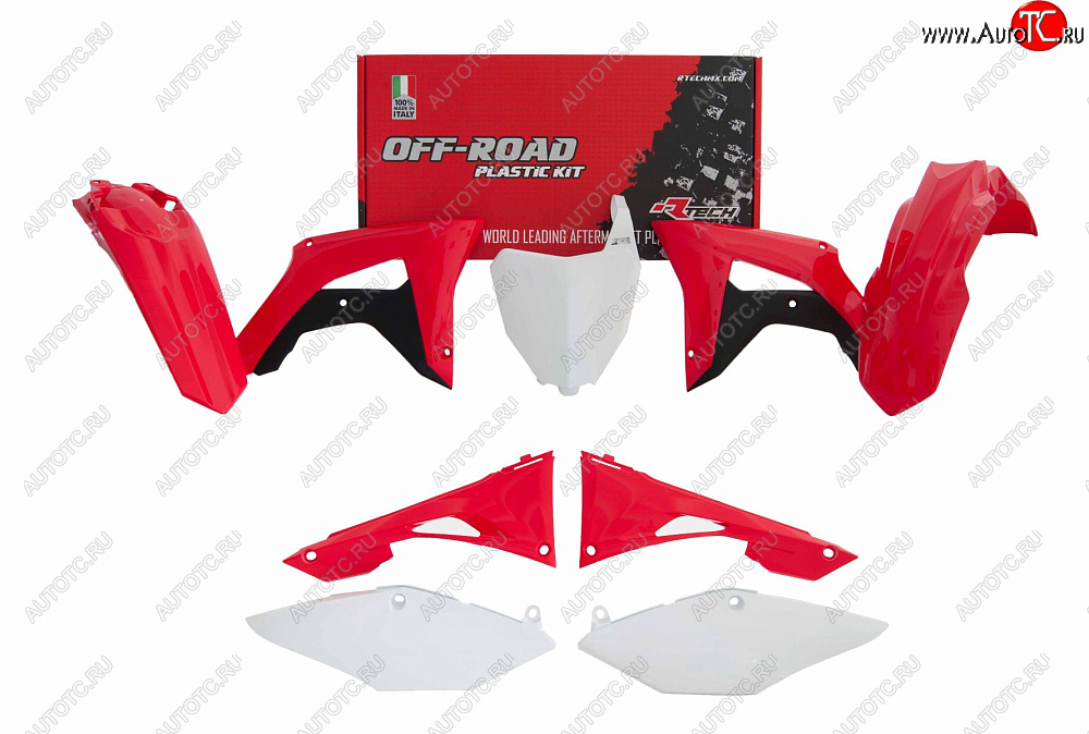 14 999 р. Комплект пластика R-Tech Honda CRF250R 19-20, CRF450R 19-20 (R-KITCRF-OEM-519) красный-белый  r-kitcrf-oem-519  с доставкой в г. Пермь