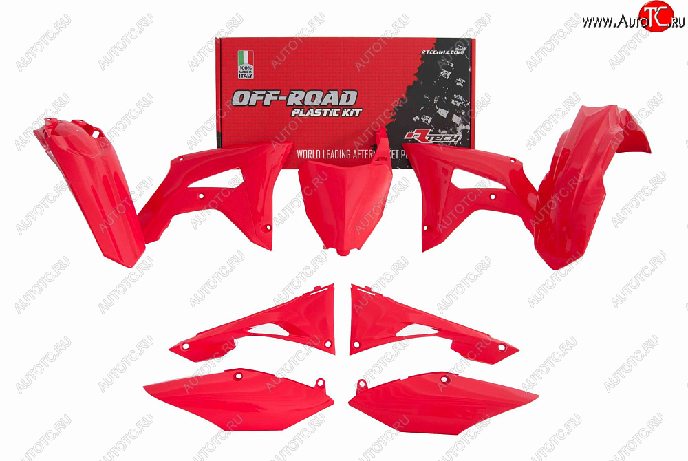 14 999 р. Комплект пластика R-Tech Honda CRF250R 19-20, CRF450R 19-20 (R-KITCRF-RS0-519) красный  r-kitcrf-rs0-519  с доставкой в г. Пермь