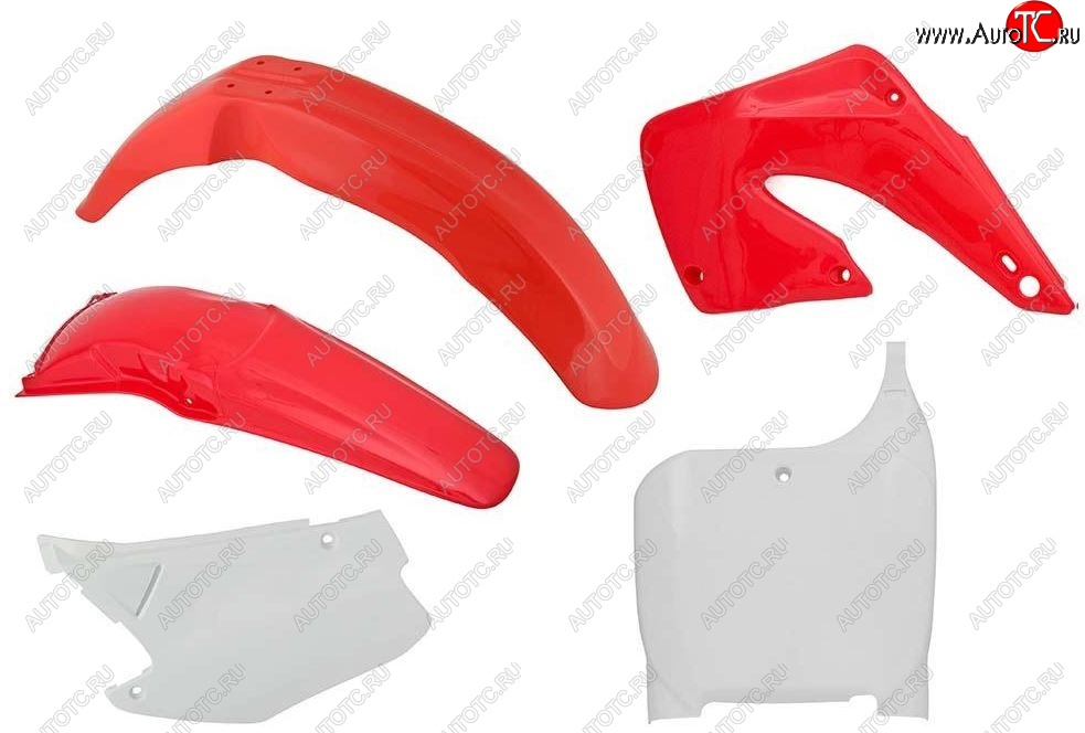 12 749 р. Комплект пластика R-Tech Honda CR125250 2000-2001 (R-KITCR0-OEM-501) красный-белый  r-kitcr0-oem-501  с доставкой в г. Пермь