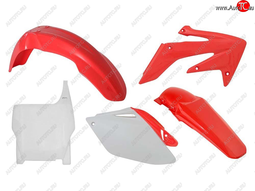 12 749 р. Комплект пластика R-Tech Honda CRF250R 2006-2007 (R-KITCRF-OEM-508) красный-белый  r-kitcrf-oem-508  с доставкой в г. Пермь