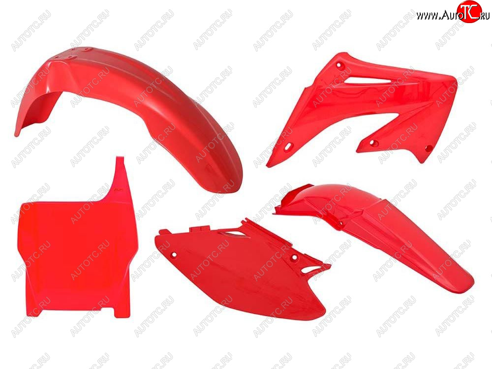 12 749 р. Комплект пластика R-Tech Honda CR125250 2004-2007 (R-KITCR0-RS0-503) Красный  r-kitcr0-rs0-503  с доставкой в г. Пермь