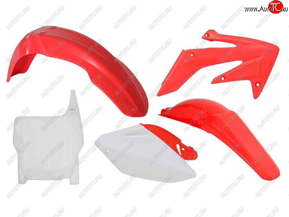 12 749 р. Комплект пластика R-Tech Honda CRF250R 04-05 (R-KITCRF-OEM-507) Красно-Белый  r-kitcrf-oem-507  с доставкой в г. Пермь