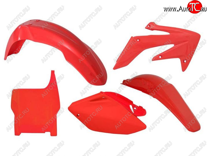 12 749 р. Комплект пластика R-Tech Honda CRF250R 04-05 (R-KITCRF-RS0-507) Красный  r-kitcrf-rs0-507  с доставкой в г. Пермь