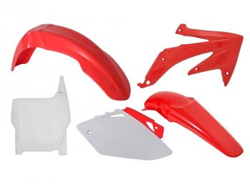 12 749 р. Комплект пластика R-Tech Honda CRF450R 2007 (R-KITCRF-OEM-509) Красно-Белый  r-kitcrf-oem-509  с доставкой в г. Пермь. Увеличить фотографию 1