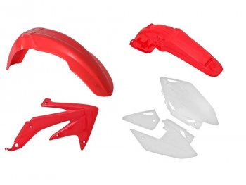 11 799 р. Комплект пластика R-Tech Honda CRF450X 05-07 (R-KITCRX-OEM-414) бело-красный  r-kitcrx-oem-414  с доставкой в г. Пермь. Увеличить фотографию 1