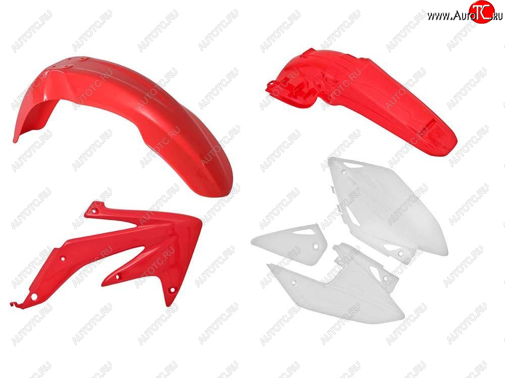 11 799 р. Комплект пластика R-Tech Honda CRF450X 05-07 (R-KITCRX-OEM-414) бело-красный  r-kitcrx-oem-414  с доставкой в г. Пермь