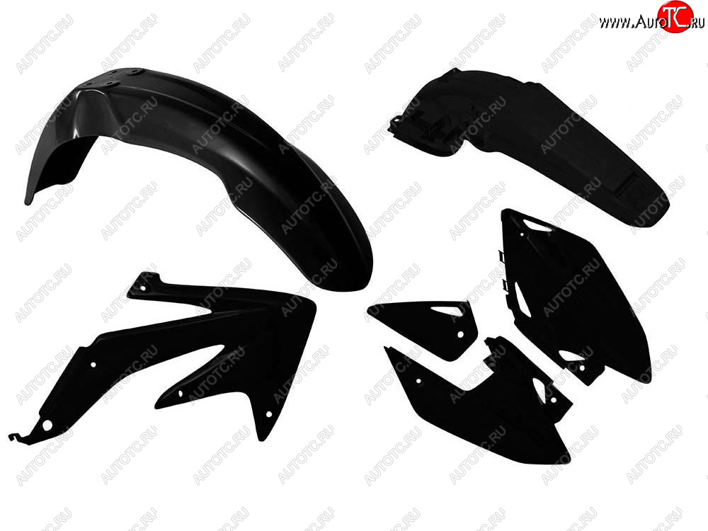 11 799 р. Комплект пластика R-Tech Honda CRF450X 05-07 (R-KITCRX-NR0-414) черный  r-kitcrx-nr0-414  с доставкой в г. Пермь