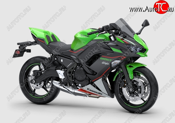 27 499 р. Комплект пластика для мотоцикла Kawasaki ER-6F 21-23 Зелено-Черно-Белый  пм-00028817  с доставкой в г. Пермь