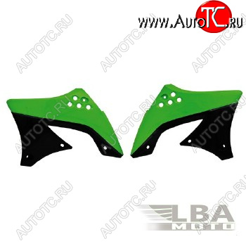 7 399 р. Обтекатели радиатора R-Tech Kawasaki KX450F 09-11 (R-CVKXFVENR49) зеленыечерные  r-cvkxfvenr49  с доставкой в г. Пермь