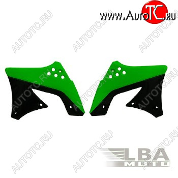 7 399 р. Обтекатели радиатора R-Tech Kawasaki KX250F 09-12 (R-CVKXFVENR29) зеленыечерные  r-cvkxfvenr29  с доставкой в г. Пермь