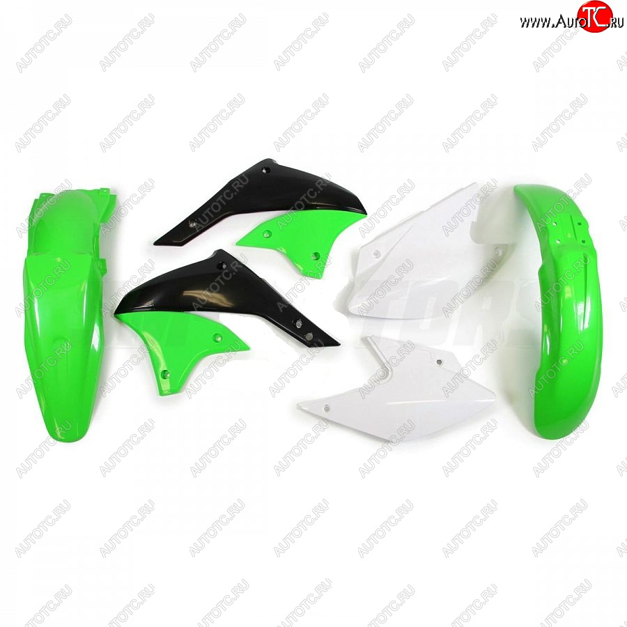 11 799 р. Комплект пластика R-Tech Kawasaki KLX450R 07-16 (R-KITKLX-OEM-497) зеленыйчерныйбелый  r-kitklx-oem-497  с доставкой в г. Пермь
