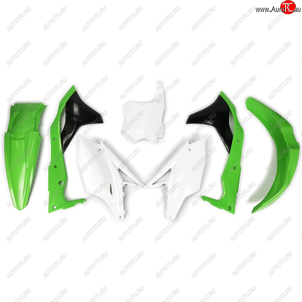 12 749 р. Комплект пластика R-Tech Kawasaki KX250F 17-20 (R-KITKXF-OEM-519) зеленыйбелыйчерный  r-kitkxf-oem-519  с доставкой в г. Пермь