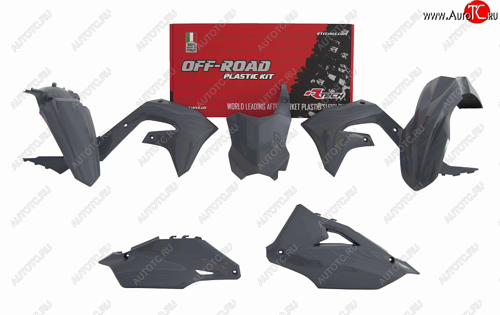 12 749 р. Комплект пластика R-Tech Kawasaki KX450F 19-20 (R-KITKXF-GR0-599) Quantum Grey серый  r-kitkxf-gr0-599  с доставкой в г. Пермь