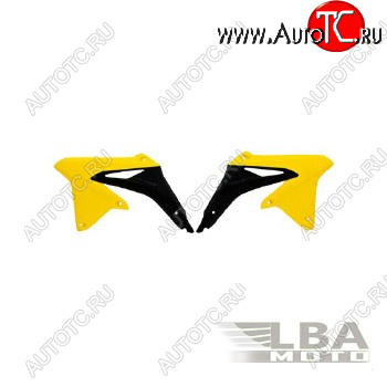 7 399 р. Обтекатели радиатора R-Tech Suzuki RMZ450 08-17, RMX450Z 10-17 (R-CVRMZGINR08) желтыечерные  r-cvrmzginr08  с доставкой в г. Пермь