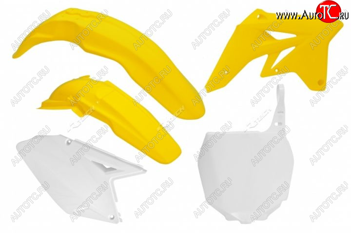 12 789 р. Комплект пластика R-Tech Suzuki RMZ250 07-09 (R-KITRMZ-OEM-507) желтыйбелый  r-kitrmz-oem-507  с доставкой в г. Пермь