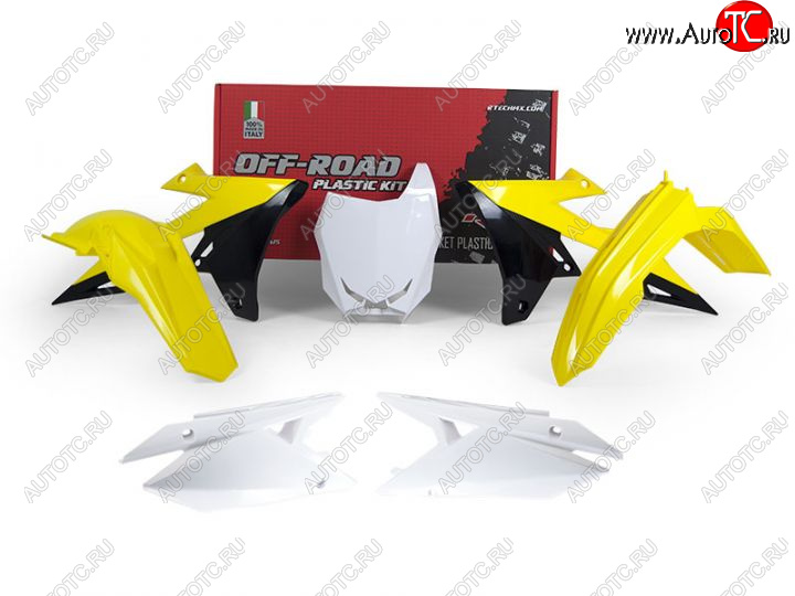 12 789 р. Комплект пластика R-Tech Suzuki RMZ450 2018 (R-KITRMZ-OEM-518) желтыйбелыйчерный  r-kitrmz-oem-518  с доставкой в г. Пермь