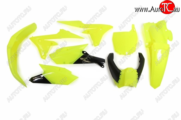 15 149 р. Комплект пластика R-Tech Yamaha YZ250F 14-18, YZ450F 14-17 (R-KITYZF-GF0-614) неоновый желтыйчерный  r-kityzf-gf0-614  с доставкой в г. Пермь