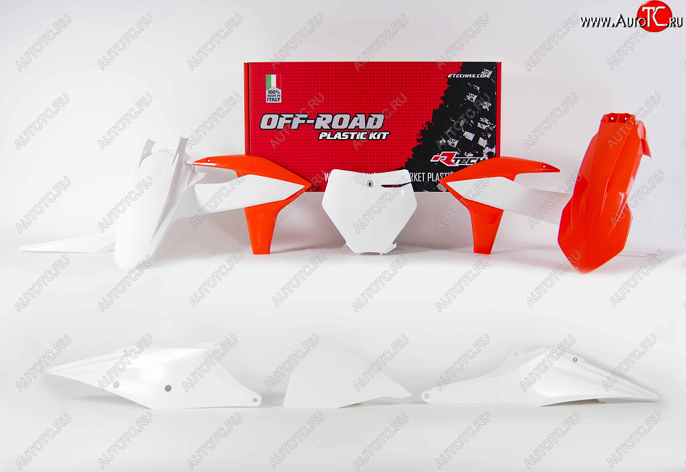 15 149 р. Комплект пластика R-Tech KTM SXSX-FXCXC-F 2019 (R-KITKTM-OEM-599) оранжевый-белый  r-kitktm-oem-599  с доставкой в г. Пермь
