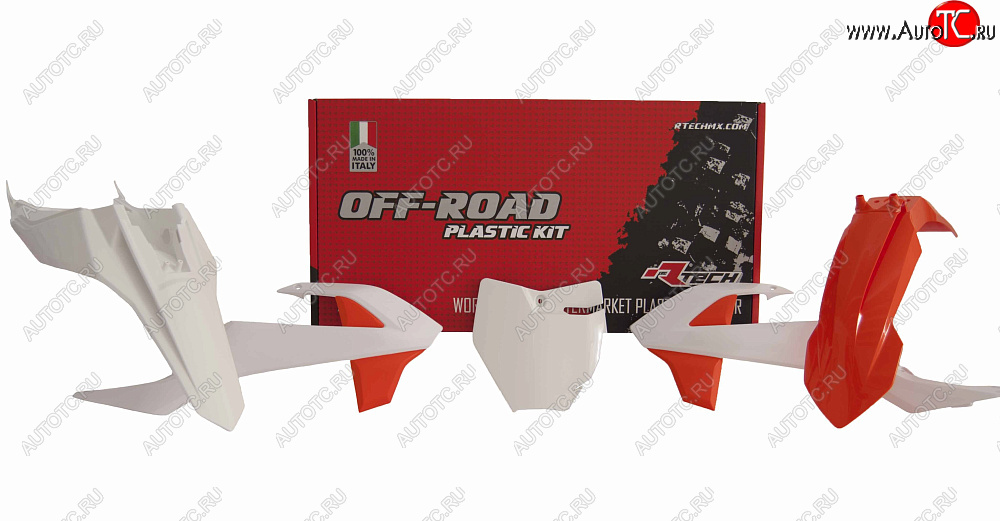 12 789 р. Комплект пластика R-Tech KTM SX65 16-20 (R-KITKTM-O19-500) оранжевыйбелый  r-kitktm-o19-500  с доставкой в г. Пермь