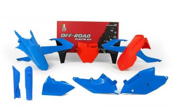 16 389 р. Комплект пластика R-Tech KTM SXSX-F 16-18, XCXC-F 17-18 (R-KITKTM-CL0-518) Сине-Оранжево-Черный  r-kitktm-cl0-518  с доставкой в г. Пермь. Увеличить фотографию 1