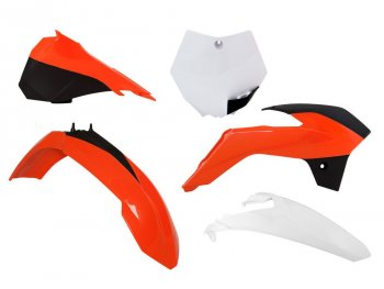 12 789 р. Комплект пластика R-Tech KTM SX85 13-17 (R-KITKTM-OEM-523) Бело-Черно-Оранжевый  r-kitktm-oem-523  с доставкой в г. Пермь. Увеличить фотографию 1