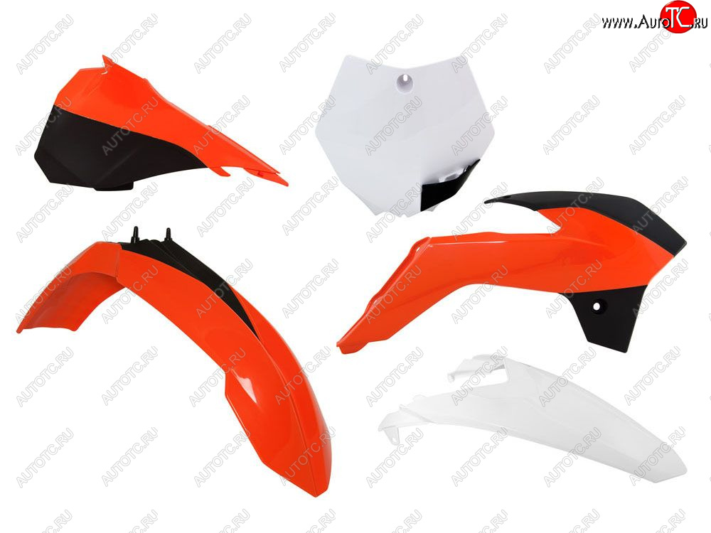 12 789 р. Комплект пластика R-Tech KTM SX85 13-17 (R-KITKTM-OEM-523) Бело-Черно-Оранжевый  r-kitktm-oem-523  с доставкой в г. Пермь
