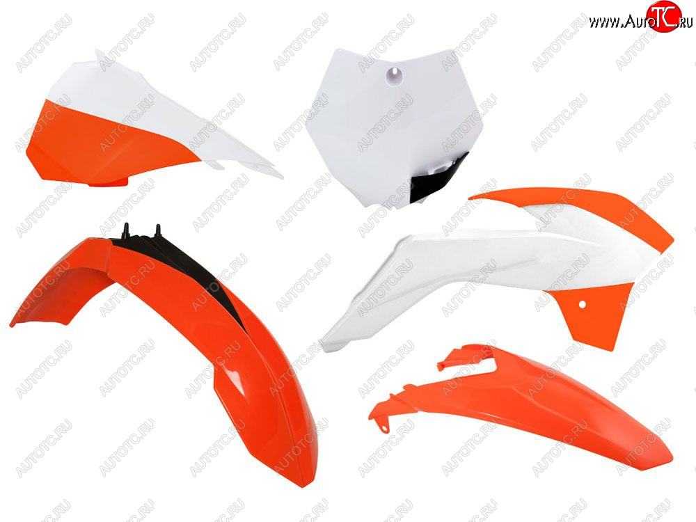 14 019 р. Комплект пластика R-Tech KTM SX 8513-17 (R-KITKTM-OEM-593) Бело-Оранжевый  r-kitktm-oem-593  с доставкой в г. Пермь