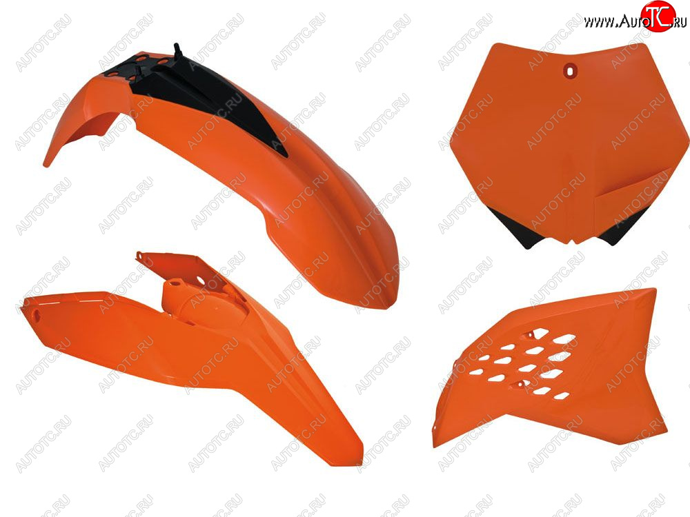 12 789 р. Комплект пластика R-Tech KTM SXSXF 07-10, EXCEXCF 08-11 (R-KITKTM-AR0-505) Оранжевый  r-kitktm-ar0-505  с доставкой в г. Пермь