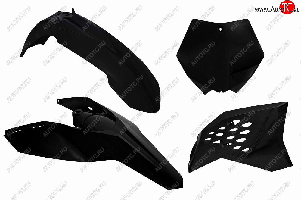 12 789 р. Комплект пластика R-Tech KTM SXSXF 07-10, EXCEXCF 08-11 (R-KITKTM-NR0-505) Черный  r-kitktm-nr0-505  с доставкой в г. Пермь