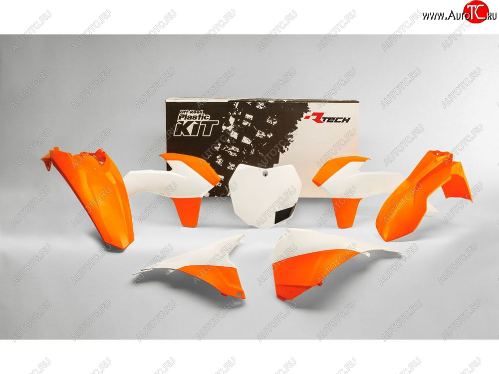 12 789 р. Комплект пластика R-Tech KTM SXSXF 125150250350450 13-15 (R-KITKTM-OEM-592) Бело-Оранжевый  r-kitktm-oem-592  с доставкой в г. Пермь
