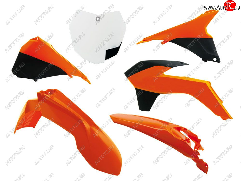 12 789 р. Комплект пластика R-Tech KTM SXSXF 125150250350450 13-15 (R-KITKTM-OEM-512) Бело-Черно-Оранж  r-kitktm-oem-512  с доставкой в г. Пермь