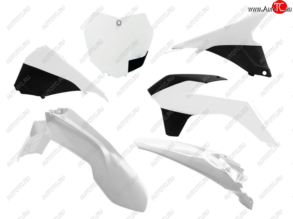 12 789 р. Комплект пластика R-Tech KTM SXSXF 125150250350450 13-15 (R-KITKTM-BN0-512) Бело-Черный  r-kitktm-bn0-512  с доставкой в г. Пермь