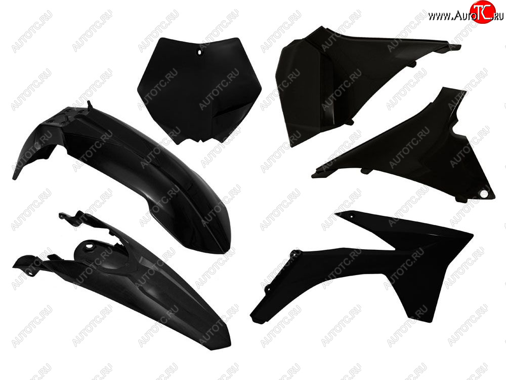 14 019 р. Комплект пластика R-Tech KTM SX 125150250 12,SXF 250350450 11-12 (R-KITKTM-NR0-509) Черный  r-kitktm-nr0-509  с доставкой в г. Пермь