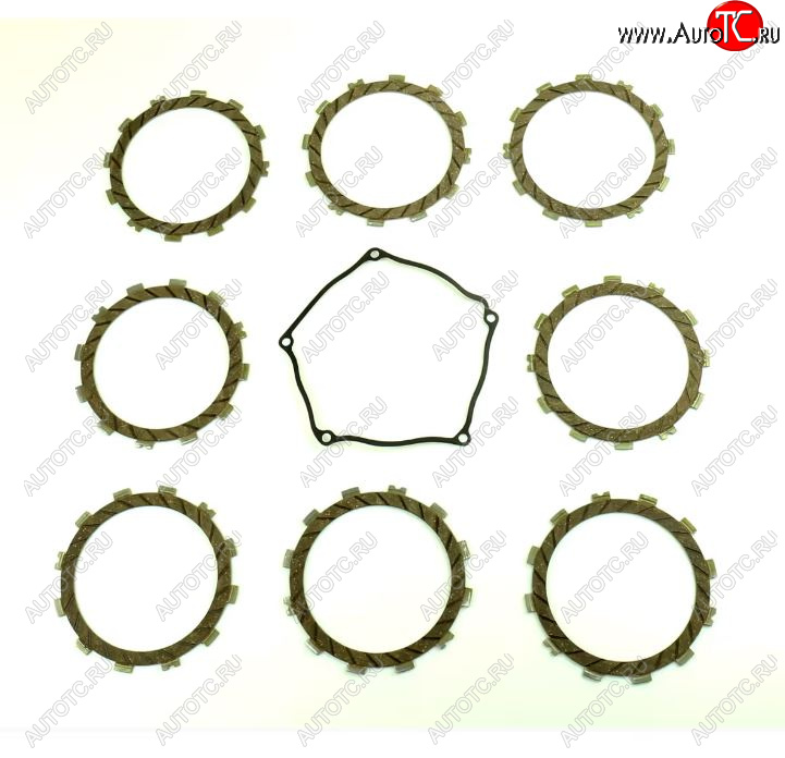9 409 р. Компл. фрикц. дисков сцепл.+прокладка Athena Kawasaki KX250F 04-08, Suzuki RMZ250 04-06  p40230079  с доставкой в г. Пермь