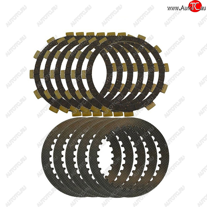 7 009 р. Комплект дисков сцепления AHL Сталь+Фрикционы Yamaha TTR250 99-06  пм-00025511  с доставкой в г. Пермь