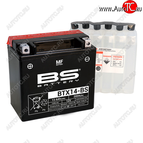 6 649 р. Аккумулятор BS-BATTERY BTX14-BSYTX14-BS  300604  с доставкой в г. Пермь