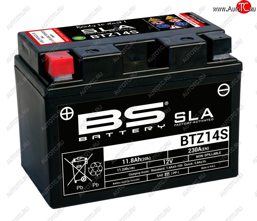 7 999 р. Аккумулятор BS-BATTERY BTZ14SYTZ14S SLA  300638  с доставкой в г. Пермь
