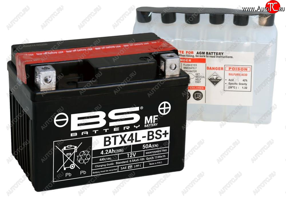 2 079 р. Аккумулятор BS-BATTERY BTX4L-BSYTX4L-BS  300617  с доставкой в г. Пермь