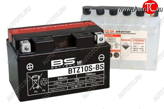 5 209 р. Аккумулятор BS-BATTERY BTZ10S-BSYTZ10S-BS  300696  с доставкой в г. Пермь