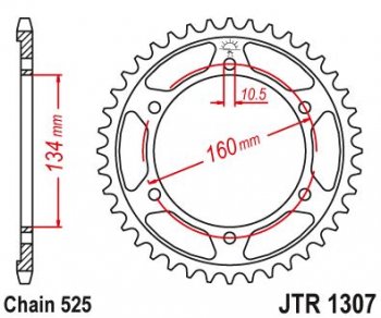 3 929 р. Звезда цепного привода JTR1307 41  jtr1307.41  с доставкой в г. Пермь. Увеличить фотографию 1