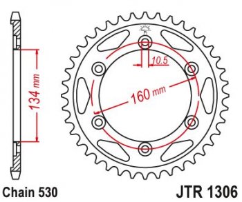 4 109 р. Звезда цепного привода JTR1306 40  jtr1306.40  с доставкой в г. Пермь. Увеличить фотографию 1
